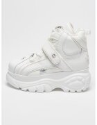 Buffalo Pantofi sport high-top de piele cu aspect masiv - Alb optic