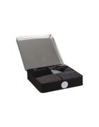 Bugatti Set 4 perechi de sosete pentru barbati - lungi - 61111X - cutie cadou metalica - negre - Negru | gri