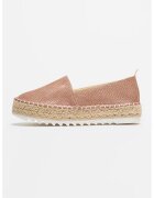 Bullboxer Pantofi-espadrile cu talpa plata - Roz fandango/Alb optic/Maro camel