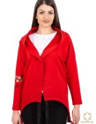 Bumbacel 100 COTTON Cardigan pentru dame cu maneca luna si imprimeu pe maneca