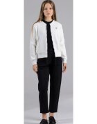 Bumbacel 100 COTTON Jacheta din bumbac pentru dame - Alb