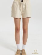 Bumbacel 100 COTTON Pantaloni scurti cu manseta elastica - pentru dame - din bumbac - Crem
