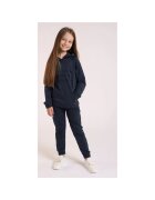 Bumbacel 100 COTTON Pantaloni sport din bumbac cu buzunare pentru fete - Albastru