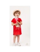 Bumbacel 100 COTTON Rochie din bumbac cu imprimeu pentru fete - Rosu