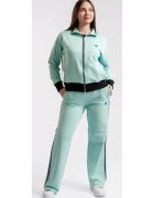 Bumbacel 100 COTTON Trening din bumbac cu fermoar pentru dame - Verde