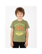 Bumbacel 100 COTTON Tricou baieti cu imprimeu si decolteu rotund din bumbac
