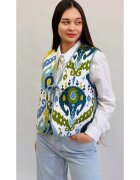 Bumbacel 100 COTTON Vesta cu imprimeu pentru dame - Alb
