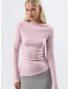 Busem Bluza dama - bumbac - roz pudra - jerseu
