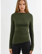 Busem Bluza dama - bumbac - verde padure