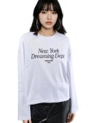 Busem Bluza dama - cu maneca lunga - croiala relaxata - alb - jerseu