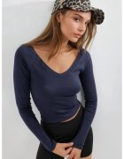 Busem Bluza dama - mulata - maneca lunga - bleumarin - jerseu