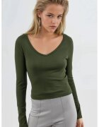 Busem Bluza dama mulata - verde padure - jerseu