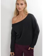 Busem Hanorac dama - guler asimetric - negru - textil