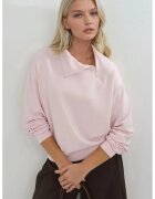 Busem Hanorac dama - guler cu fermoar - roz pudra - textil