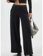Busem Pantaloni dama - picior talie elastica - negru - textil - Negru