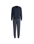 CALIDA Pijama cu pantaloni lungi din bumbac - Albastru