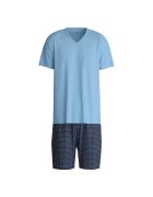 CALIDA Pijama cu pantaloni scurti din bumbac - Albastru