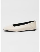 Calvin Klein Balerini de piele cu varf patrat - Bej