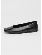 Calvin Klein Balerini de piele cu varf patrat - Negru