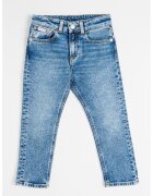 Calvin Klein Blugi cu talie medie Dad - Albastru melange