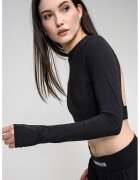 Calvin Klein Bluza crop cu spate decupat - Negru