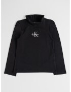 Calvin Klein Bluza cu logo si guler inalt - Negru