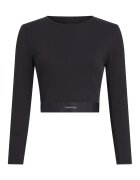 Calvin Klein Bluza de pijama crop - Negru