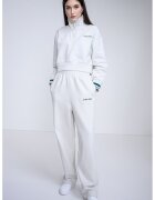 Calvin Klein Bluza de trening crop cu fenta cu fermoar - Gri deschis