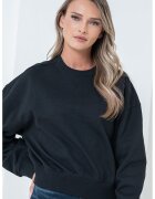 Calvin Klein Bluza de trening cu decolteu la baza gatului si maneci cazute - Negru