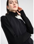 Calvin Klein Bluza de trening cu fermoar si decupaj pentru deget - pentru antrenament - Negru