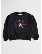 Calvin Klein Bluza de trening cu imprimeu logo - Rosu/Negru/Albastru