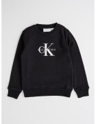 Calvin Klein Bluza de trening de bumbac cu logo - Alb/Negru