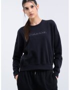 Calvin Klein Bluza de trening de casa din amestec de bumbac - Negru
