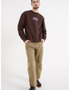 Calvin Klein Bluza de trening din amestec de bumbac cu imprimeu logo - Maro