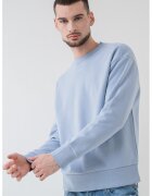 Calvin Klein Bluza de trening din amestec de modal si bumbac organic - Albastru lavanda