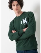 Calvin Klein Bluza de trening lejera cu imprimeu logo pe piept - Verde englez/Albastru glaciar
