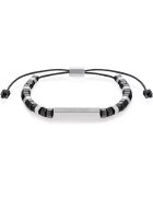 Calvin Klein Bratara cu snur textil si hematite 35000278 - Argintiu - Negru