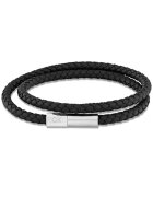Calvin Klein Bratara dubla piele 35100042 - Argintiu - Negru
