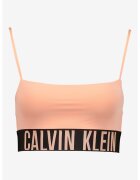 Calvin Klein Bustiera cu decolteu patrat si banda elastica cu logo - Negru/Portocaliu