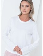 Calvin Klein Buza de pijama cu decolteu rotund - Alb