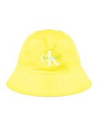 Calvin Klein Caciula bucket galben - bumbac - ONE SIZE