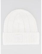 Calvin Klein Caciula din amestec de lana cu model boucle si aplicatie monograma - Alb