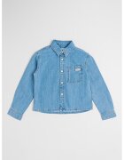 Calvin Klein Camasa din denim cu maneci lungi - Albastru petrol