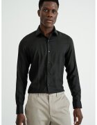 Calvin Klein Camasa regular-fit cu model uni - Negru stins