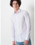 Calvin Klein Camasa slim cu model cu buline - Alb/Albastru ultramarin