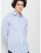 Calvin Klein Camasa slim fit cu aspect texturat - Albastru deschis