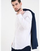 Calvin Klein Camasa slim-fit din amestec de bumbac - Alb optic