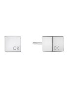 Calvin Klein Cercei cu tija si logo - Argintiu