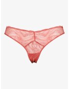 Calvin Klein Chiloti de dantela cu decupaj - Rosu