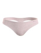 Calvin Klein Chiloti tanga de dantela cu talie medie - Roz pal